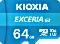 KIOXIA EXCERIA G2 R100/W50 microSDXC 64GB Kit, UHS-I U3, A1, Class 10 (LMEX2L064GG2)