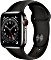 Apple Watch Series 6 (GPS + Cellular) 40mm Edelstahl graphit mit Sportarmband schwarz (M06X3FD)