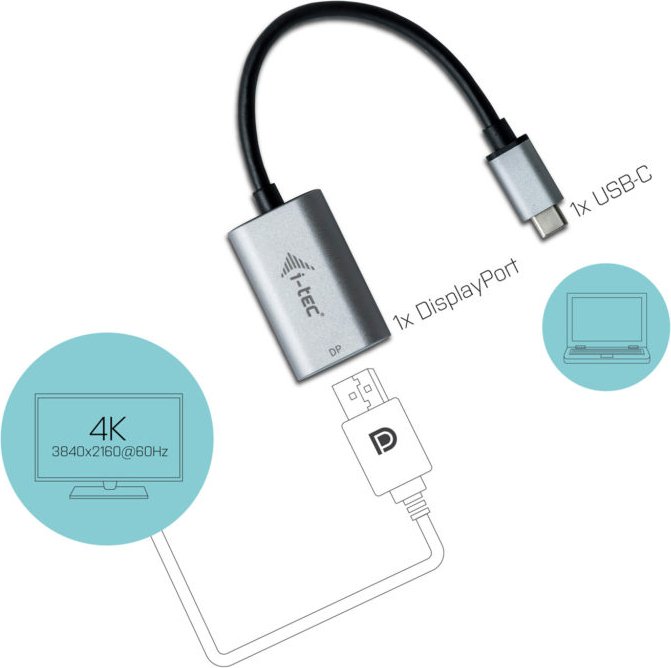 i-tec USB-C 3.0 zu DisplayPort 1.2 4K/60Hz Adapter