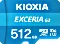 KIOXIA EXCERIA G2 R100/W50 microSDXC 512GB Kit, UHS-I U3, A1, Class 10 (LMEX2L512GG2)