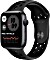 Apple Watch Nike Series 6 (GPS) 44mm Aluminium space grau mit Sportarmband anthrazit/schwarz (MG173FD)