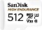 SanDisk High Endurance R100/W40 microSDXC 512GB Kit, UHS-I U3, Class 10 (SDSQQNR-512G-GN6IA)