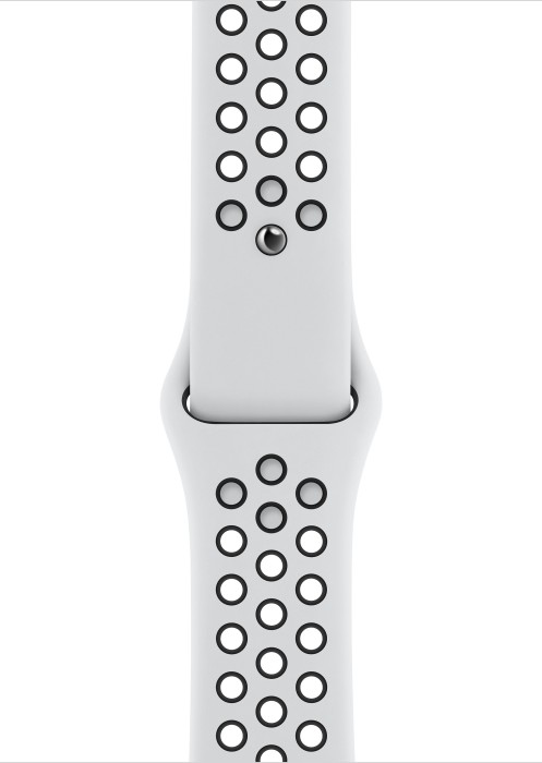 Apple Watch Nike Series 6 (GPS) 44mm Aluminium silber mit Sportarmband platinum/schwarz