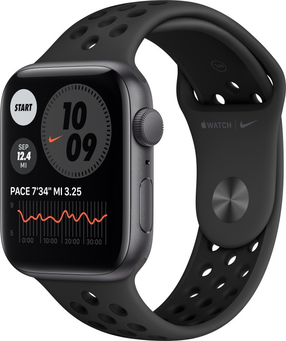 Apple Watch Nike SE (GPS) 44mm space grau mit Sportarmband anthrazit/schwarz