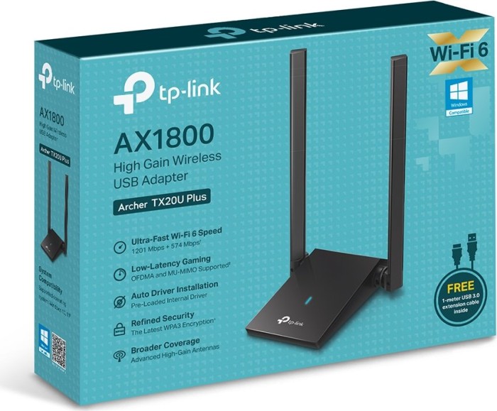 TP-Link AX1800, 2.4GHz/5GHz WLAN, USB 3.0 Micro-B [Buchse]