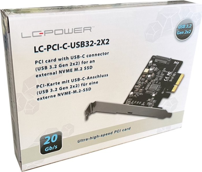 LC-Power 1x USB-C 3.2, PCIe 3.0 x4