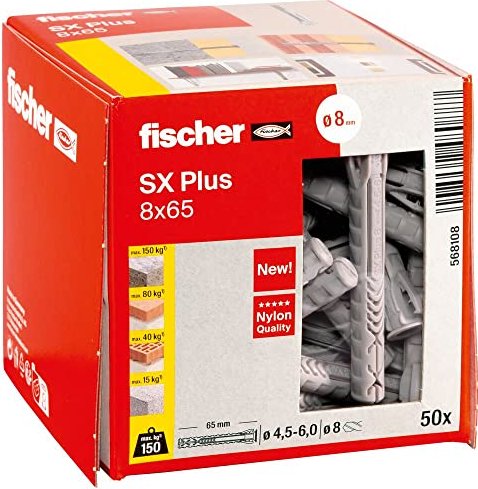 fischer Spreizdübel SX Plus 8x65, 50er-Pack