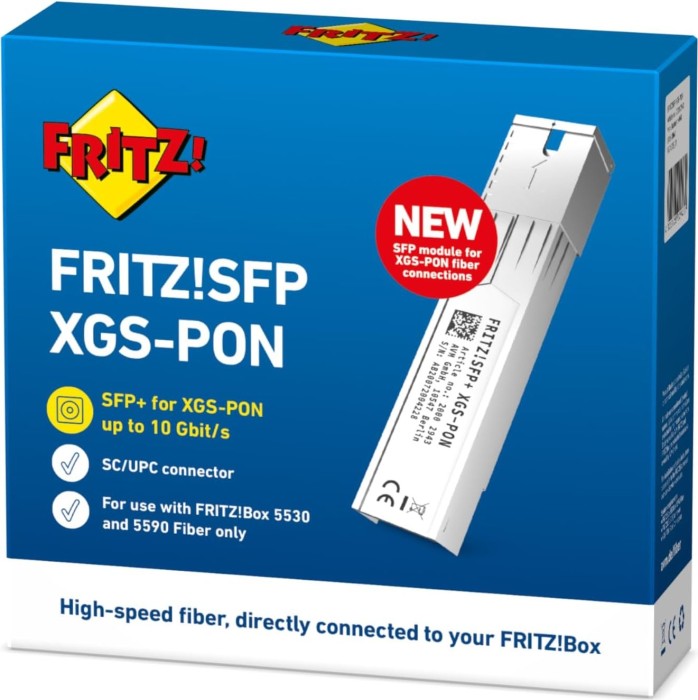 AVM Fritz!SFP XGS-PON, 10G LAN-Transceivery, LC-Duplex SM 20km, SFP+