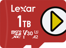 Lexar PLAY R150, microSD UHS-I U1, A1/V10 / A1/V30 / A2/V30