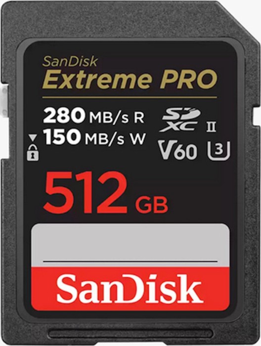 SanDisk Extreme PRO R280/W150 SDXC 512GB, UHS-II U3, Class 10