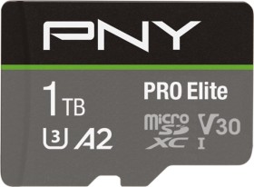 PNY Pro Elite R100/W90 microSDXC 1TB Kit, UHS-I U3, A2, Class 10