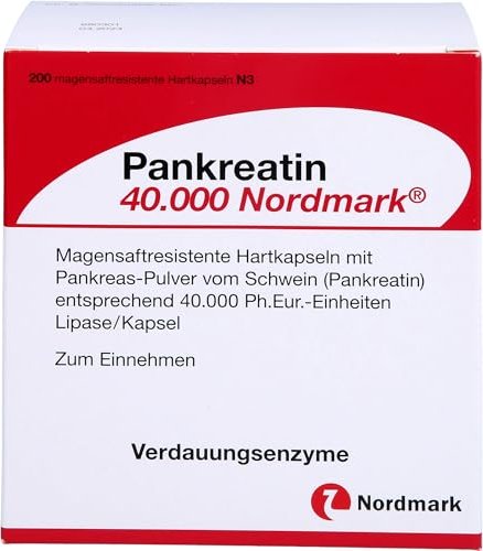 Nordmark Pankreatin 40.000 Kapseln, 200 Stück