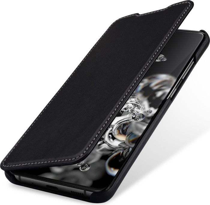 Stilgut Book Type Leather Case Nappa für Samsung Galaxy S20 Ultra schwarz
