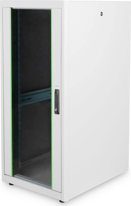 Digitus Professional Unique Serie 26HE Serverschrank, Glastür, grau, 600mm breit, 800mm tief