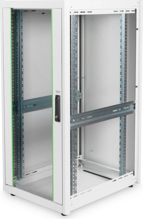Digitus Professional Unique Serie 26HE Serverschrank, Glastür, grau, 600mm breit, 800mm tief