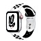 Apple Watch Nike SE (GPS + Cellular) 40mm silber mit Sportarmband Pure Platinum/schwarz (MKR43FD)