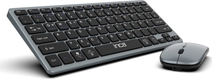 Inca IBK-572BT Smart Recharable keyboard & mysz zestaw srebrny/czarny, USB/Bluetooth, DE