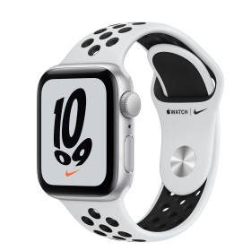 Apple Watch Nike SE (GPS) 40mm silber mit Sportarmband Pure Platinum/schwarz