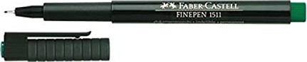Faber-Castell Finepen 1511 Faserschreiber, 0.4mm, grün