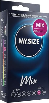 My.Size 64mm Mix Kondom zestaw, 10 sztuk