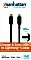 Manhattan USB-C auf Lightning Sync-/Ladekabel 0.5m schwarz (394192)