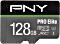 PNY Pro Elite R100/W90 microSDXC 128GB Kit, UHS-I U3, A1, Class 10 (P-SDU128V31100PRO-GE)
