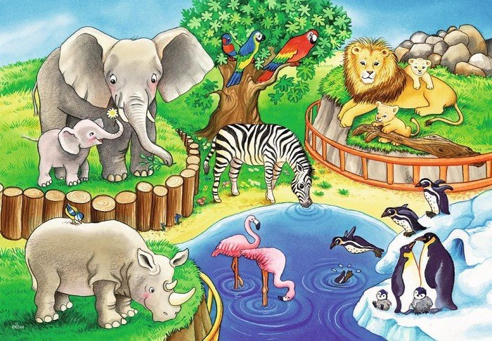 Ravensburger Puzzle Tiere im Zoo