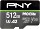 PNY Pro Elite R100/W90 microSDXC 512GB Kit, UHS-I U3, A2, Class 10 (P-SDUX512U3100PRO-GE)