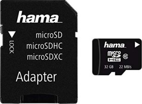 Hama High Speed R22 microSDHC 32GB Adapter Kit, Class 10