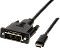 LogiLink USB-C [Stecker] auf DVI [Stecker] Adapterkabel schwarz, 3m (UA0332)