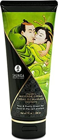 Shunga Kissable masaż cream olejek do masażu Pear & Exotic Green Tea, 200ml