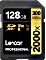 Lexar Professional 2000x złoto Series R300/W260 SDXC 128GB, UHS-II U3, Class 10 (LSD2000128G-BNNAG / LSD2000128G-BNNNG / LSD2000128G-BNNNU)