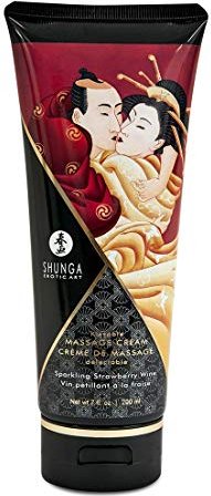 Shunga Kissable masaż cream olejek do masażu Sparkling Strawberry Wine, 200ml