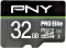 PNY Pro Elite R100/W90 microSDHC 32GB Kit, UHS-I U3, A1, Class 10 (P-SDU32GV31100PRO-GE)