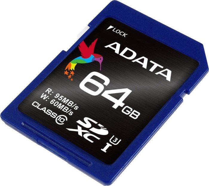 ADATA Premier Pro R95/W60 SDXC 64GB, UHS-I U3, Class 10