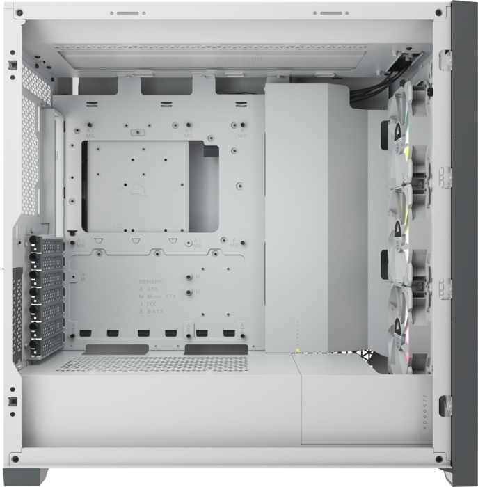 Corsair iCue 5000X RGB, biały, szklane okno