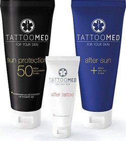 TattooMed Tattoo Protection Pool Kit Creme LSF50 100ml + After Sun 100ml + Creme 25ml Set