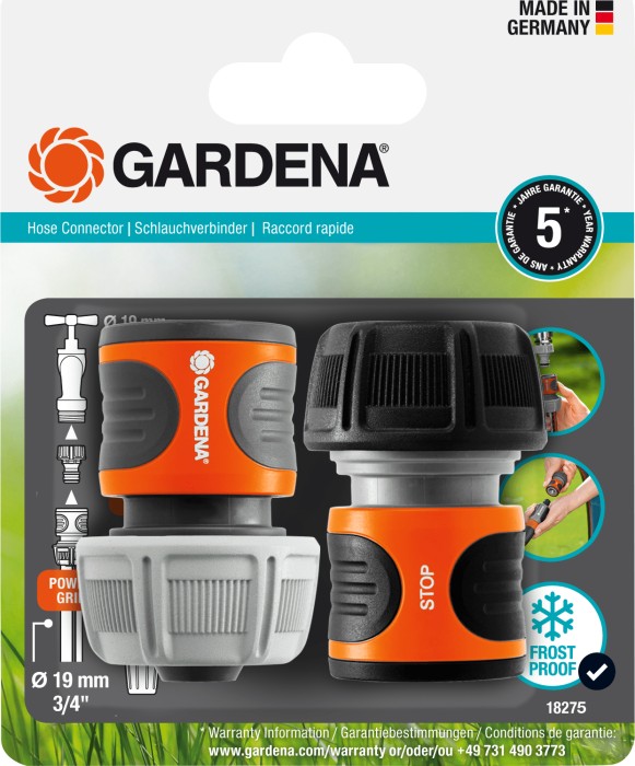 Gardena hose fitting set 19mm