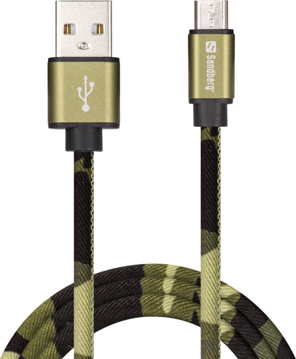 Sandberg Micro-USB/USB-A-Kabel grün/camouflage 1.00m