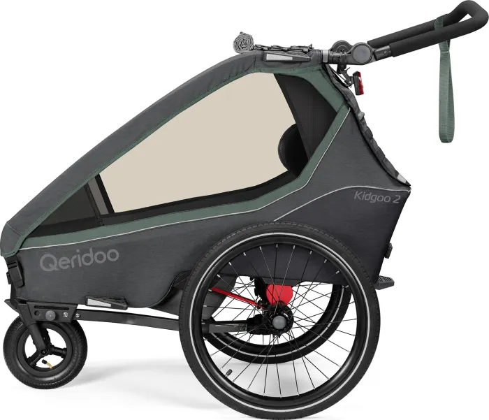 Qeridoo Kidgoo 2 przyczepa rowerowa ivy green model 2023