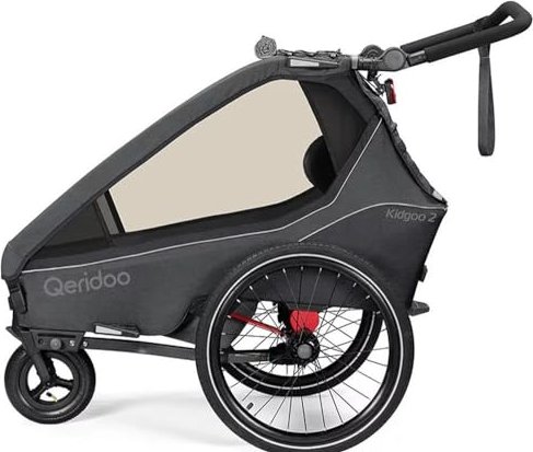 Qeridoo Kidgoo 2 przyczepa rowerowa steel grey model 2023