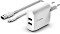 Belkin BoostCharge Dual USB-A Netzladegerät 24W + Micro-USB-Kabel weiß (WCE002vf1MWH)
