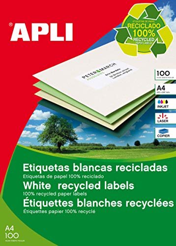 Avery-Zweckform etykiety adresowe Recycling, 63.5x38.1mm, biały, 100 arkuszy