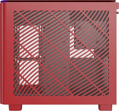 Montech King 95 Vibrant Red, czerwony, szklane okno