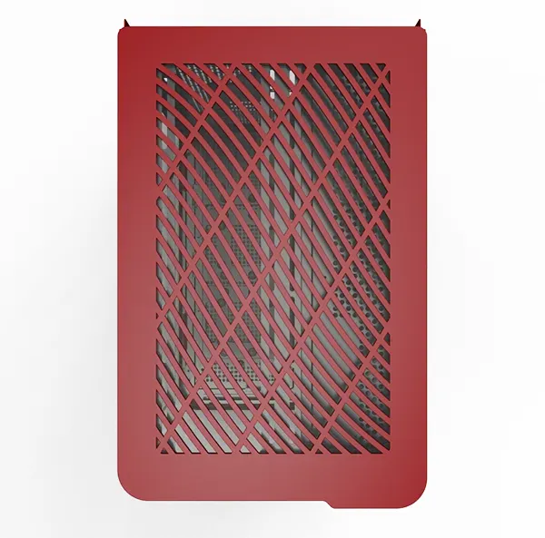 Montech King 95 Vibrant Red, czerwony, szklane okno