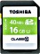 Toshiba High Speed Professional R40 SDHC 16GB, UHS-I, Class 10 (SD-T016UHS1)