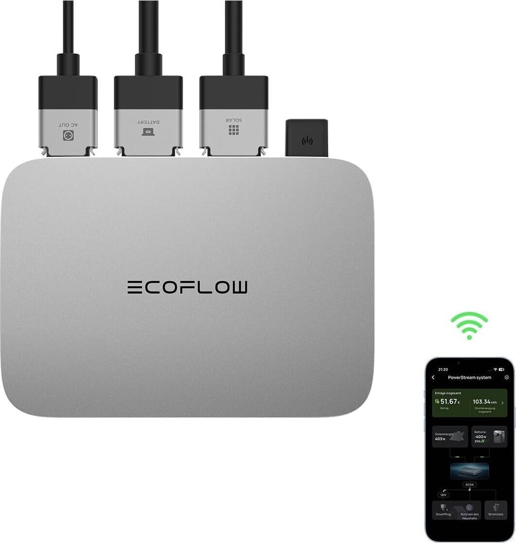 EcoFlow Powerstream 800W Microinverter - Wechselrichter - Akkurat GSV