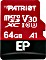 Patriot EP R90/W80 microSDXC 64GB Kit, UHS-I U3, A1, Class 10 (PEF64GEP31MCX)