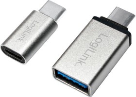 LogiLink Adapter Set USB-C 3.0 [Stecker]/USB-A 3.0 [Buchse]/USB 2.0 Micro-B [Buchse]