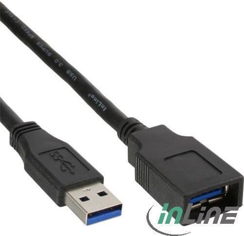 InLine USB-A 3.0 na USB-A 3.0 przewód m/w, 1.5m